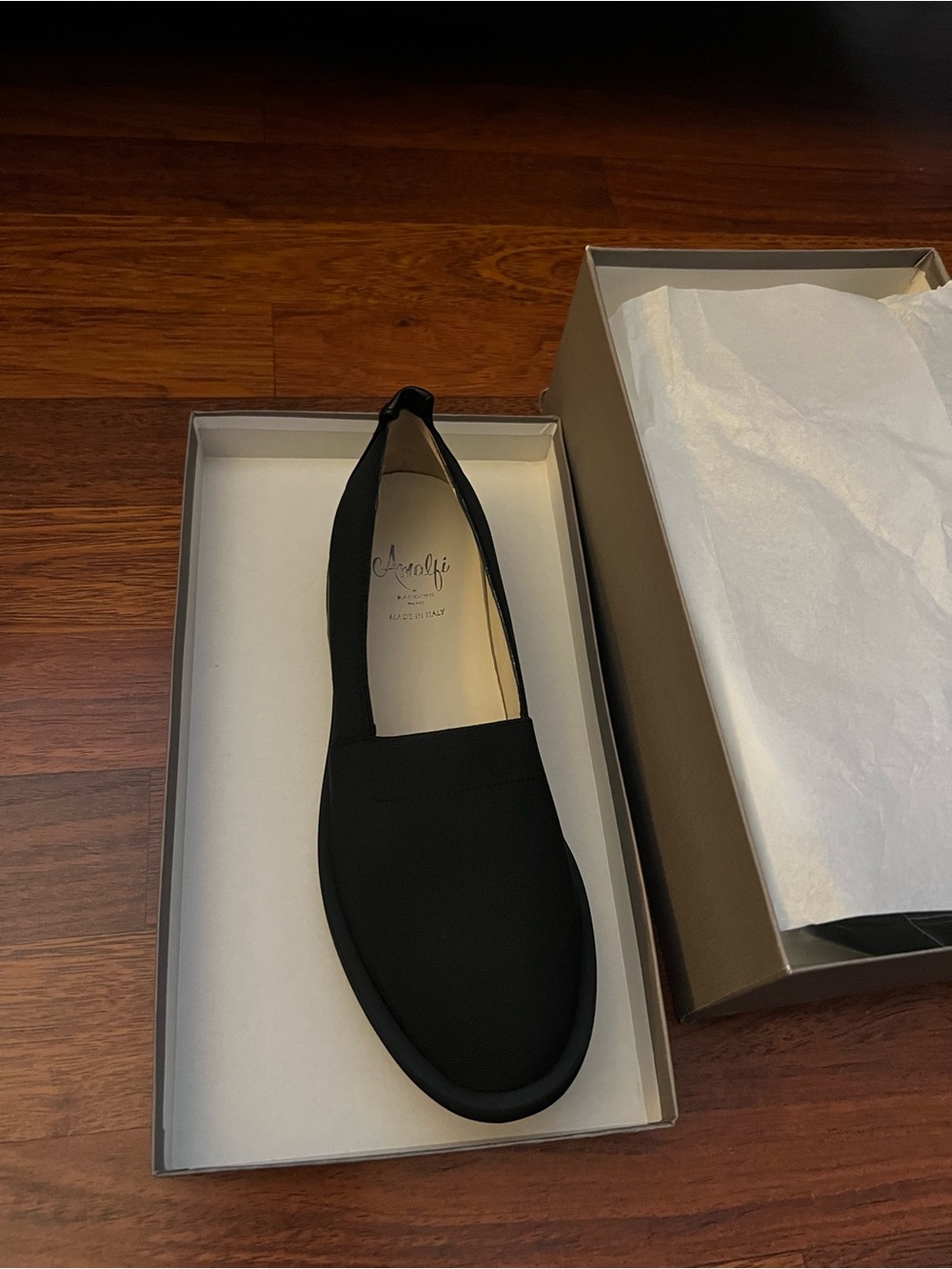Amalfi Black Slip-On Loafer Flats